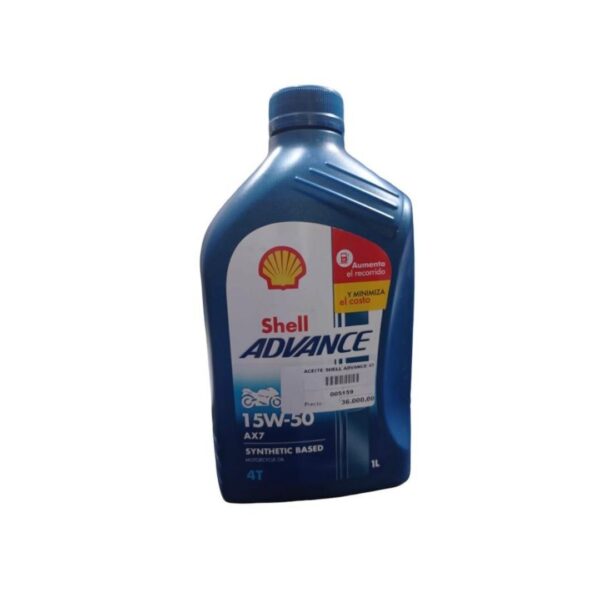 ACEITE SHELL ADVANCE 4T AX7 15W50